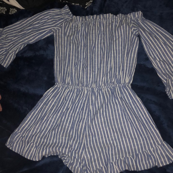 SHEIN Other - Blue and white romper